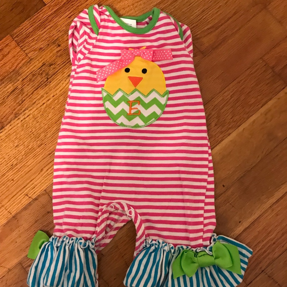 Ricrac and ruffles E romper